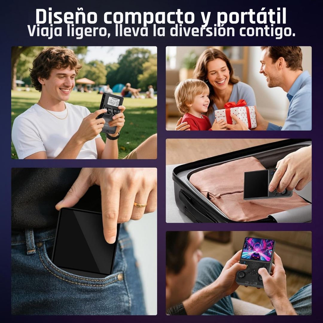 JIBSTICK™ POCKET Consola retro portátil con 10,000 juegos