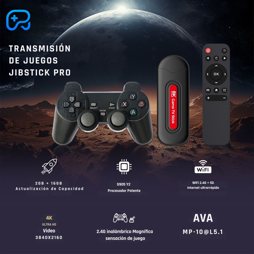 JIBSTICK™ PRO  con mas de 10,000 juegos + sistema Android